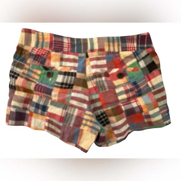 J. Crew Multicolor Madras Plaid Women's Shorts - Picture 2 of 6